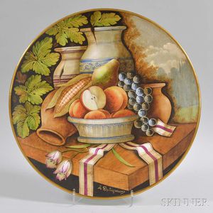 Large Batiguaui Fruit-decorated Ceramic Charger