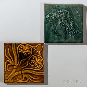 Two Chelsea Keramic Art Works Art Pottery Tiles