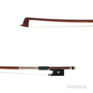 Nickel-mounted One-quarter Size Violin Bow, Heinrich Richard Knopf
