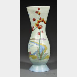 Large Clarice Cliff Art Pottery Vase