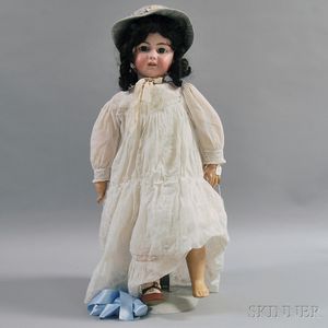 Large Bisque Head Doll Marked DEP