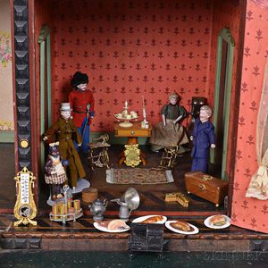 Small Group of Dolls and Dollhouse Accessories