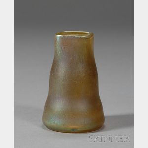 Iridescent Glass Pencil Vase