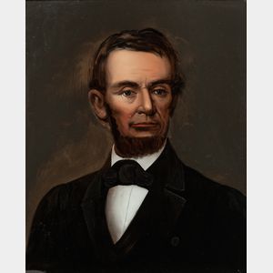 Attributed to William Matthew Prior (Massachusetts/Maine, 1806-1873) Portrait of Abraham Lincoln