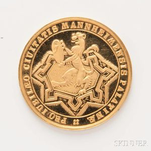 German Mannheim Commemorative Gold Proof Coin