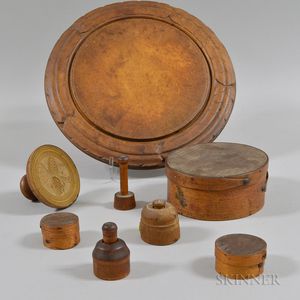 Eight Wooden Domestic Items