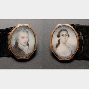 Two Portrait Miniatures of a Lady and a Gentleman