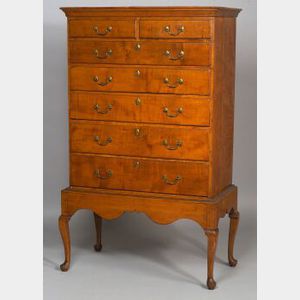 Queen Anne Maple Chest-on-Frame