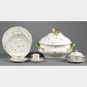 Large Herend Porcelain Luncheon Service