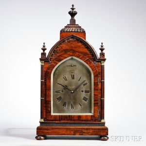 Gothic Rosewood Library Clock