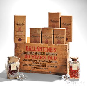 Ballantines 30 Years Old, 6 4/5 quart bottles