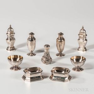 Group of Sterling Silver and Silver-plated Salt Shakers