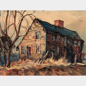 William Lester Stevens (American, 1888-1969) Old House in Connecticut