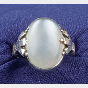 Sterling Silver and Moonstone Ring, Georg Jensen