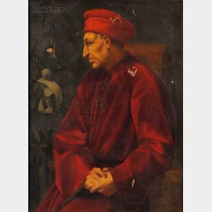 After Pontormo (Jacopo Carucci) (Italian, 1494-1556) Portrait of Cosimo de' Medici