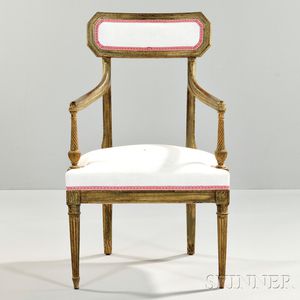 Neoclassical Giltwood Armchair