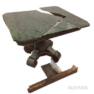 Classical Mahogany Veneer Marble-top Table
