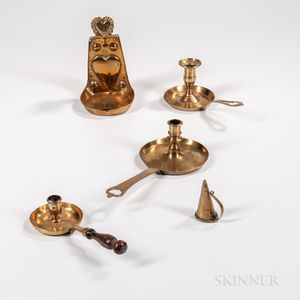 Five Brass Lighting Items
