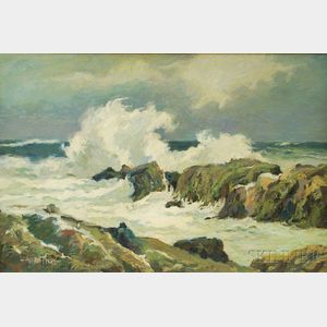 Alfred Perry (British/Canadian, 19th/20th Century) Stormy Sea
