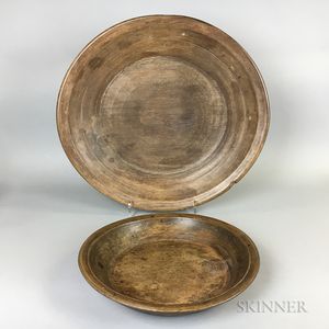 Two Large Treen Dishes