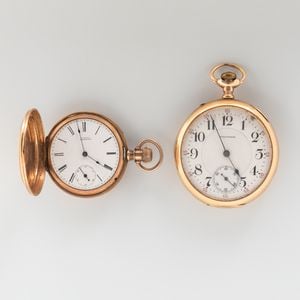 Two Gold Waltham Watches
