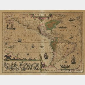 North and South America. Jodocus Hondius (1563-1612) Septentrio America