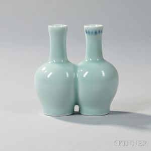 Celadon-glazed Double-bottle Vase