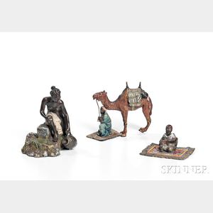 Three Austrian Cold-painted Bronze Figures
