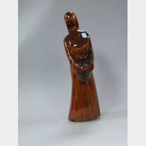 Contemporary Bermudan Carved Wood Sculptural Figure
