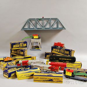Large Group of American Flyer Trains and Track