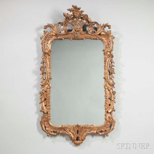 Louis XV-style Giltwood Carved Mirror