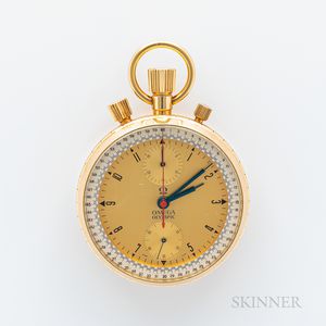 Omega 18kt Gold Split-second Chronograph Olympic Watch