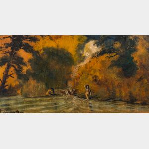 Louis Michel Eilshemius (American, 1864-1941) Autumn Bathers