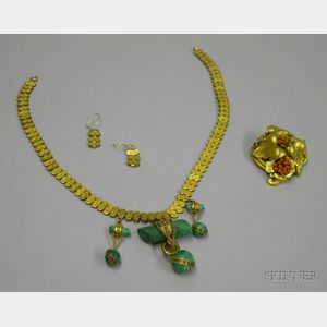Antique Malachite Necklace