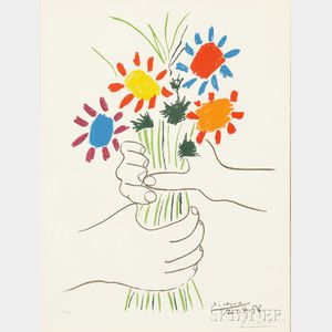 After Pablo Picasso (Spanish, 1881-1973) Peace (Le bouquet)