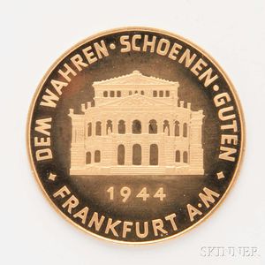 German Frankfurt Opera House Commemorative Gold Coin