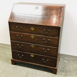Georgian Stained Oak Slant-lid Desk