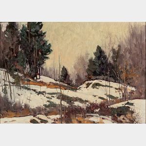 Bernard Corey (American, 1914-2000) Winter Forest