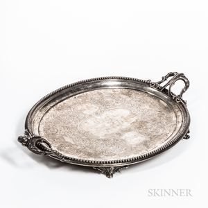 Shreve, Stanwood & Co. Coin Silver Two-handled Tray