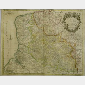 Mid-18th Century Hand-colored Map D'Artois et Des Environs A L'Usage de