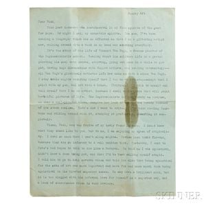 Kerouac, Jack (1922-1969) Typed Letter, [9 June 1940].