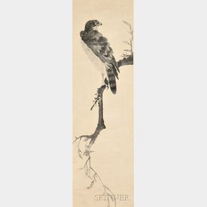 Hanging Scroll Hochwido Depicting a Hawk