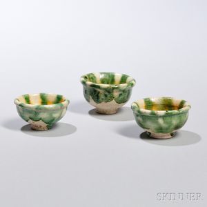 Three Miniature Sancai Cups