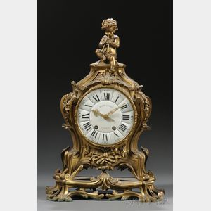 Henry Dasson Gilt-bronze Mantel Clock