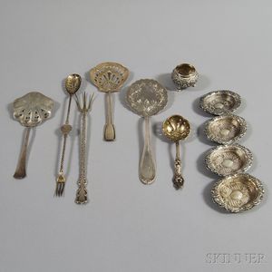 Eleven Pieces of Assorted Sterling Silver Flatware and Tableware