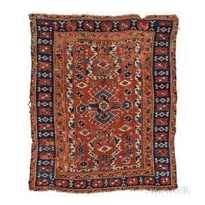 Bergama Area Rug with "Re-entry" Design