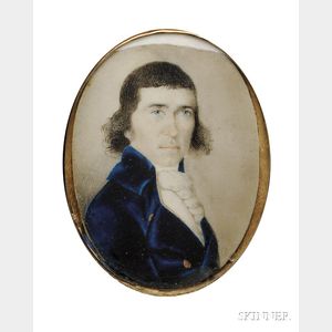 Portrait of a Young Man Wearing a Blue Jacket