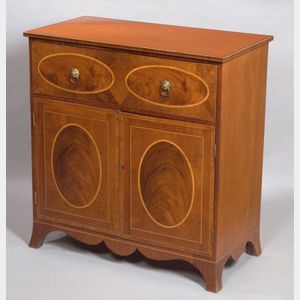 American Federal Inlaid Mahogany Butler's Cabinet