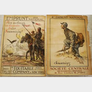 Three French WWI Emprunt/Bond Lithograph Posters