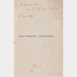 Shaw, George Bernard (1856-1950) Mrs. Warren's Profession.